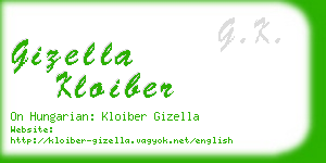 gizella kloiber business card